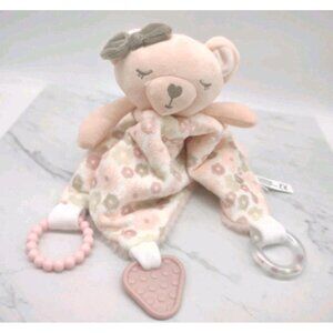 DreamGro Dream Gro Plush Bear Blankie Security Blanket Lovey Toy Teether Rattle